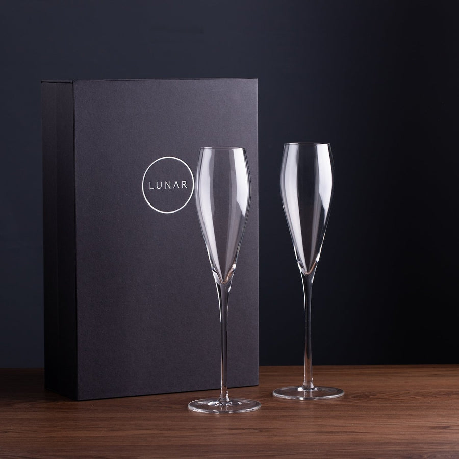 champagne flutes gift boxed