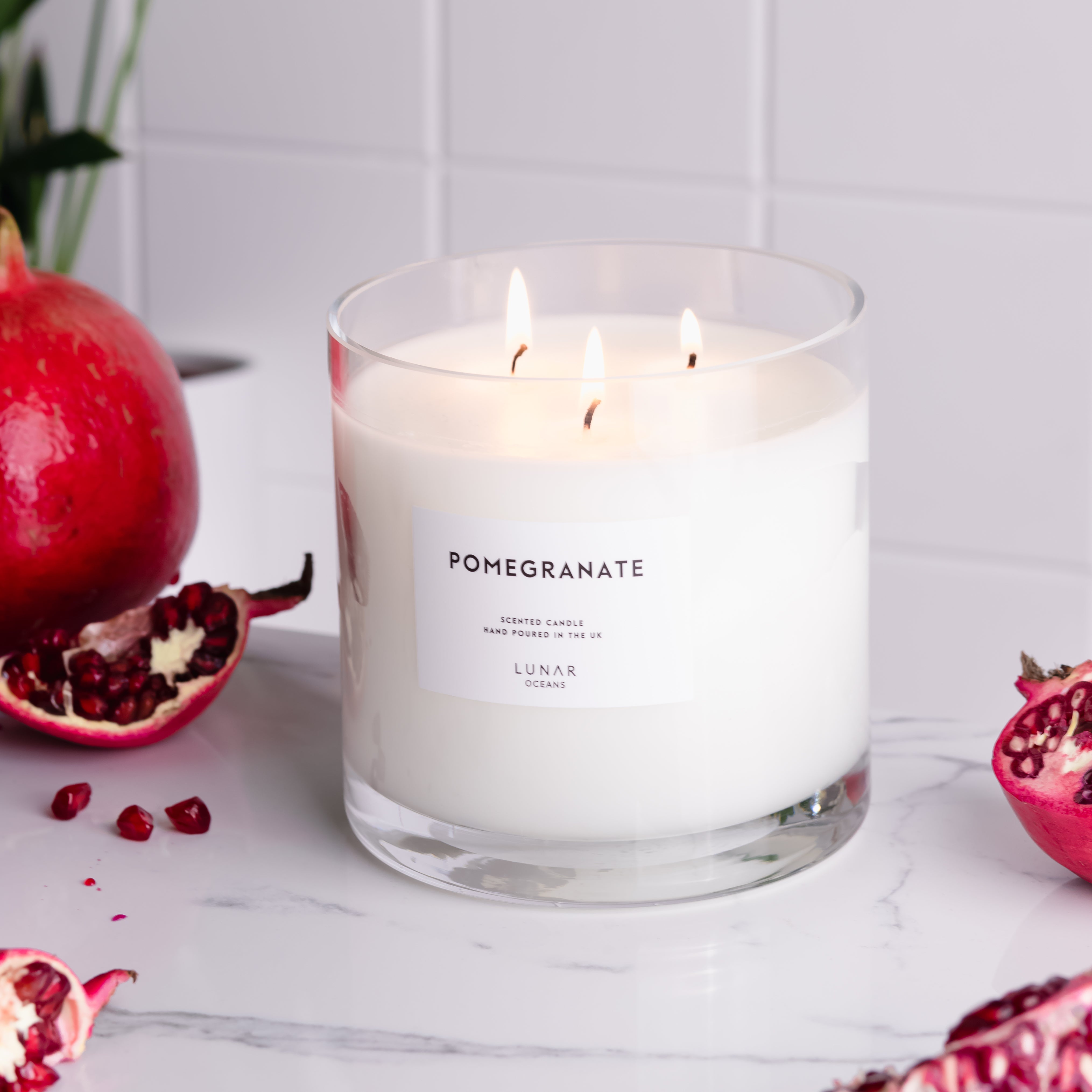 Pomegranate 3 Wick Scented Candle 740g